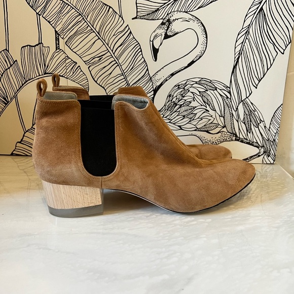 Dear Frances suede booties lucite heel - Picture 10 of 11